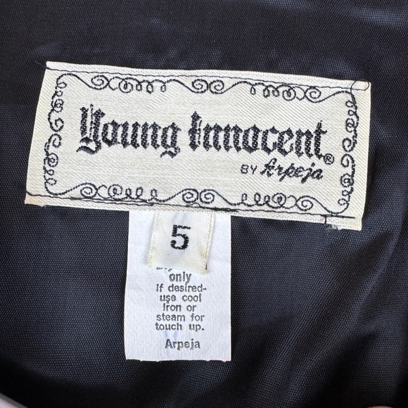 YOUNG INNOCENT BY ARPEJA Rare Vintage Crop Blazer Overlay Jacket / Size 5 Junior - Picture 7 of 9